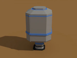 लो पॉली स्किफ़ि साइलो 3D मॉडल