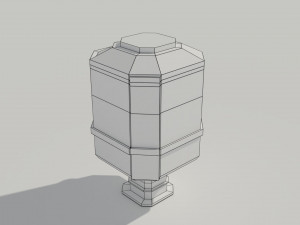low poly scifi silo 3D Model