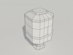 low poly scifi silo 3D Model