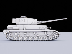 low poly panzer iv tank 3D Модель