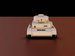 low poly panzer iv tank 3D Model