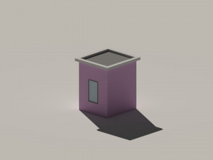 low poly kiosk stand 3D Модель