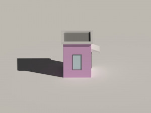 low poly kiosk stand 3D Модель