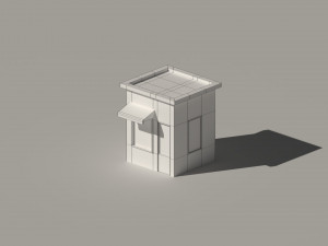 low poly kiosk stand 3D Модель