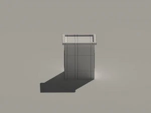 low poly kiosk stand 3D Model