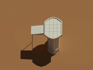 low poly kiosk stand 2 3D-Modell
