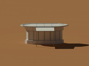 low poly kiosk stand 2 3D-Modell