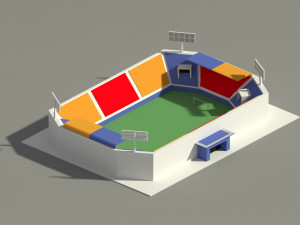low poly stadium Model 3D