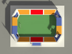low poly stadium Model 3D