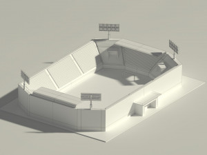 low poly stadium Model 3D