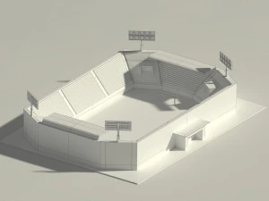 low poly stadium 3D Model