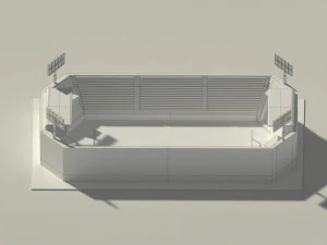 low poly stadium 3D Model