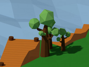 low poly island pack Model 3D