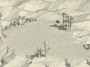 low poly island pack Model 3D