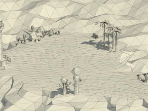 pacote de ilha low poly Modelo 3D