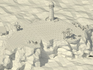 low poly island pack Model 3D