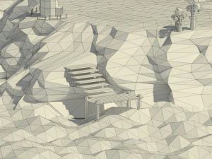 pacote de ilha low poly Modelo 3D