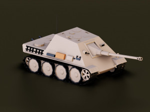 low poly jagdpanther tank Modèle 3D