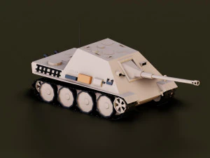 low poly jagdpanther tank 3D Model