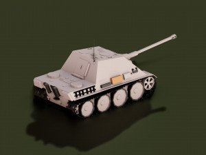 low poly jagdpanther tank Modèle 3D