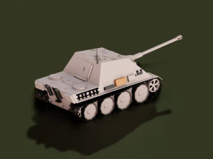low poly jagdpanther tank 3D Model