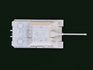 low poly jagdpanther tank Modèle 3D