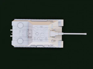 low poly jagdpanther tank 3D Model