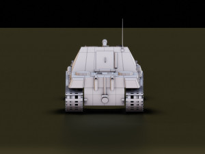 low poly jagdpanther tank Modèle 3D
