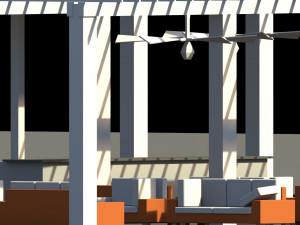 low poly holiday summer bar Modelo 3D