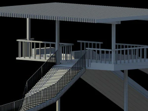 low poly water slides 3D Model