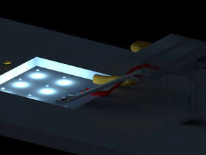 low poly water slides 3D Model