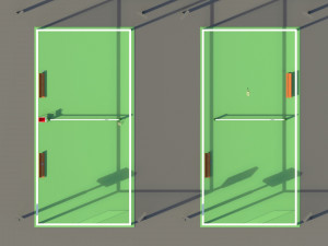 low poly tennis courts 3D Model