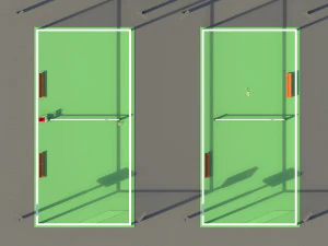 low poly tennis courts 3D Model