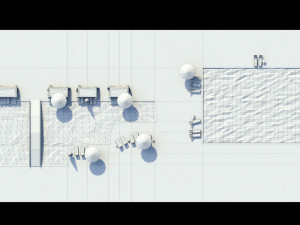low poly swimming pools Modelo 3D