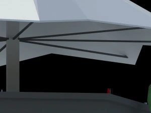 low poly summer bar 2 3D Model