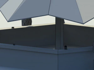 low poly summer bar 2 3D Model