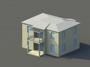 low poly summer cottage 3D Model