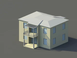 低聚夏季小屋 3D 模型