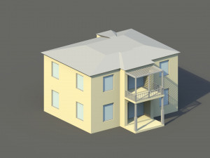 low poly summer cottage Model 3D