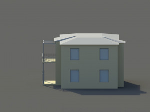 low poly summer cottage Model 3D
