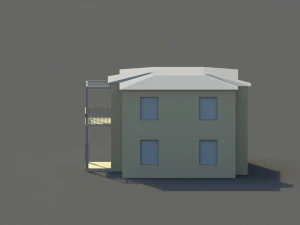 low poly summer cottage 3D Model