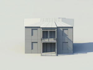 low poly summer cottage 3D Model