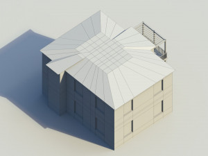 low poly summer cottage Model 3D