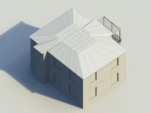 low poly summer cottage 3D Model