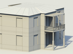 low poly summer cottage Model 3D