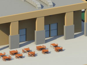 low poly holiday resort 3D-Modell