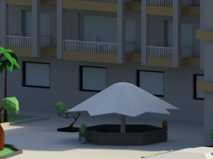 low poly holiday resort 3D-Modell