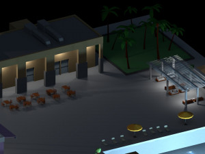 low poly holiday resort 3D-Modell
