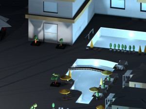 low poly holiday resort 3D-Modell