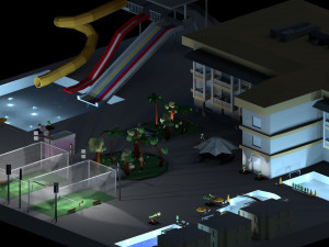 low poly holiday resort 3D-Modell